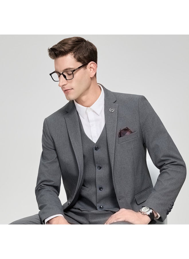 Fapai Business Three-piece Suit] Men's Spring/autumn Suit Business Casual Formal Suit Men's Wedding Groom Tuxedo - Image 3