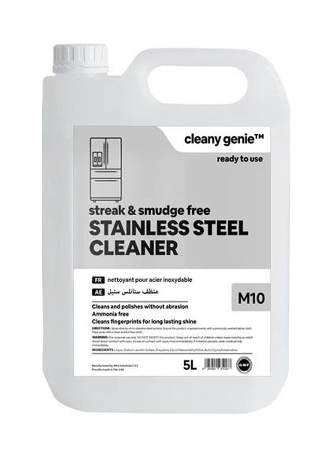 cleany genie Streak and Smudge Free Stainless Steel Cleaner Liquid 5L - Image 1