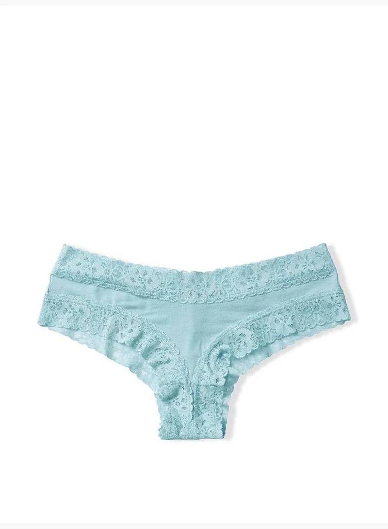 Victoria's Secret Stretch Cotton Lace-waist Cheeky Panty