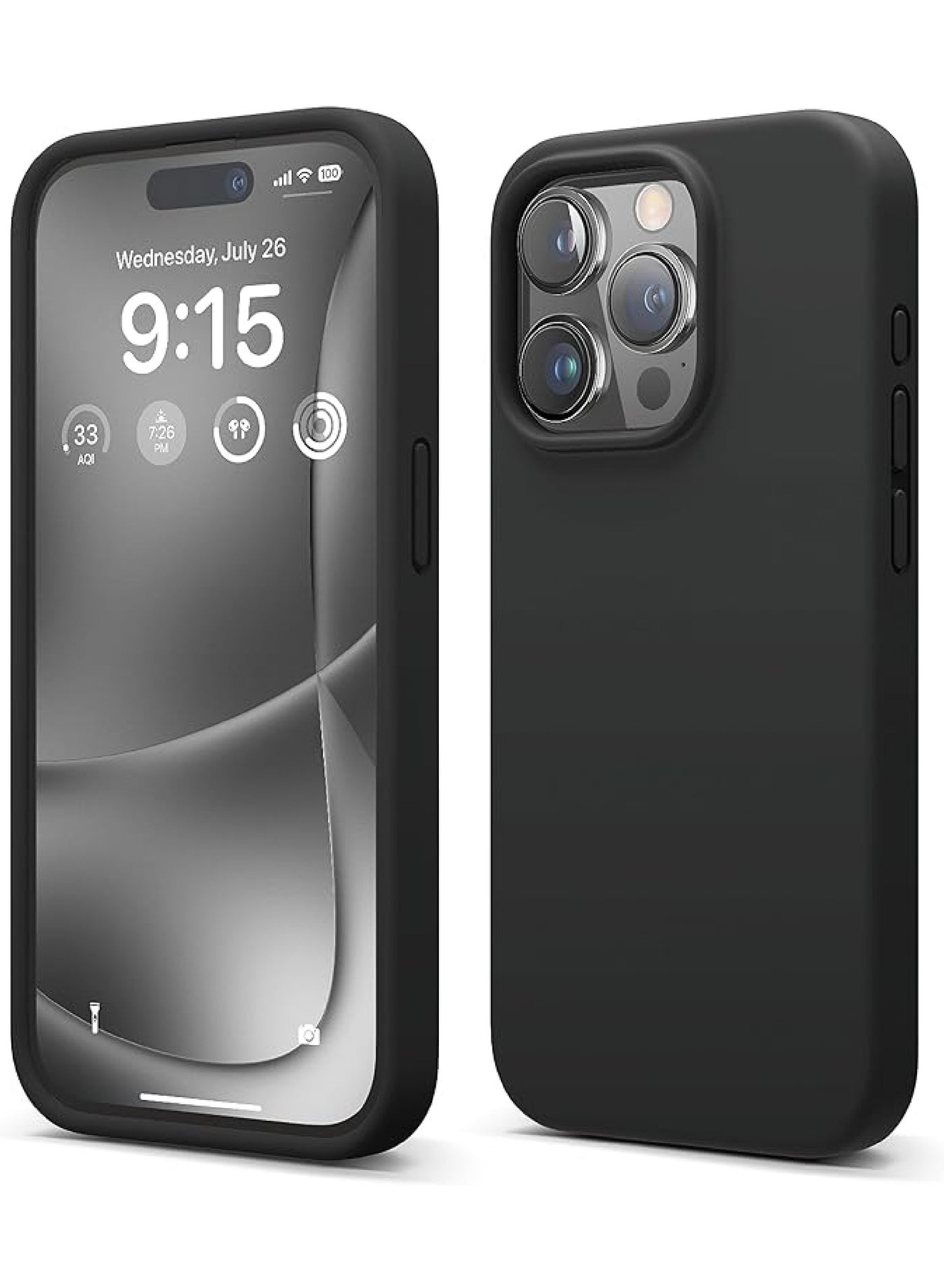Compatible with iPhone 15 Pro Max Case Liquid Silicone Case Full Body Protective Cover Shockproof Slim Phone Case Anti-Scratch Soft Microfiber Lining 6.7 inch