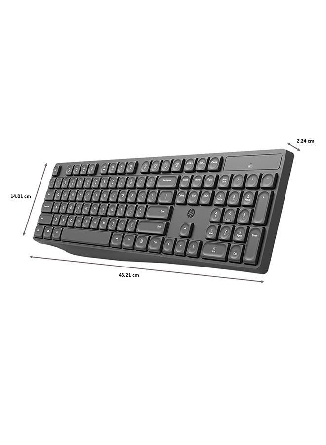 HP CS10 Wireless Keyboard & Mouse Combo, Ergonomic Design and Silent Typing Keys, Black - Image 2
