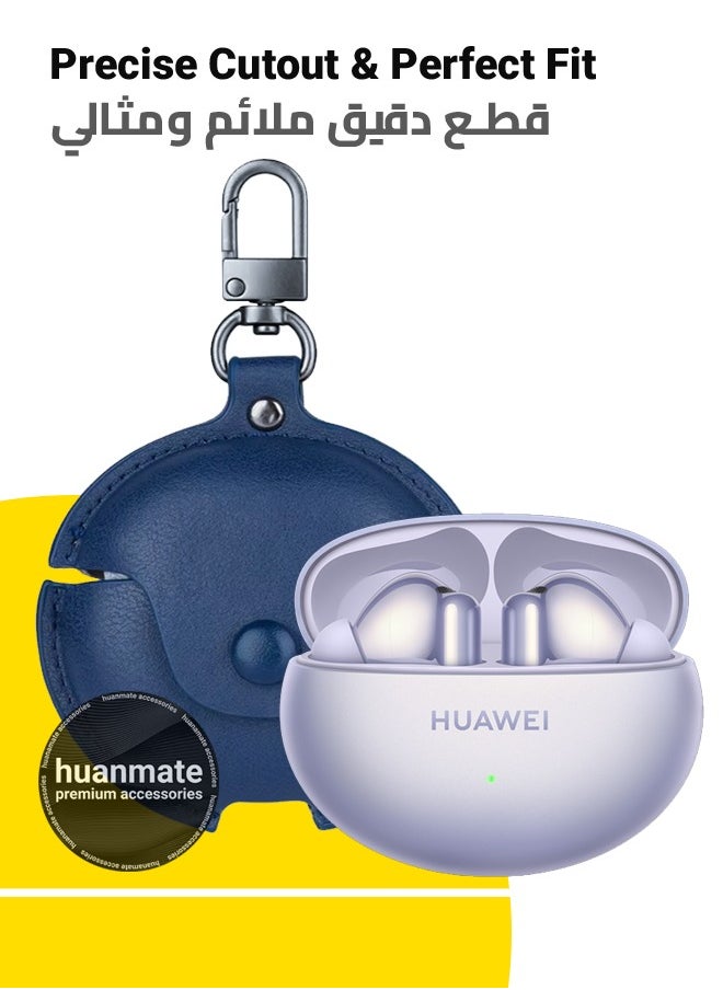 huanmate Huawei FreeBuds 6i Shockproof Protection Case Cover - Dark Blue - Lightweight, Stylish Design, Accurate Cut-outs - Easy to Install & Remove - Durable Shield for Your Huawei FreeBuds 6i  - Image 2