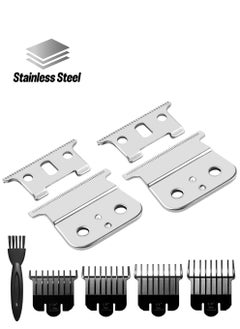 2 PACK T Outliners Blades Compatible with Andis T Outliners Trimmer, Gtx Trimmer,T Outliners Replacement Blade (sliver steel T blade + sliver steel blade)
