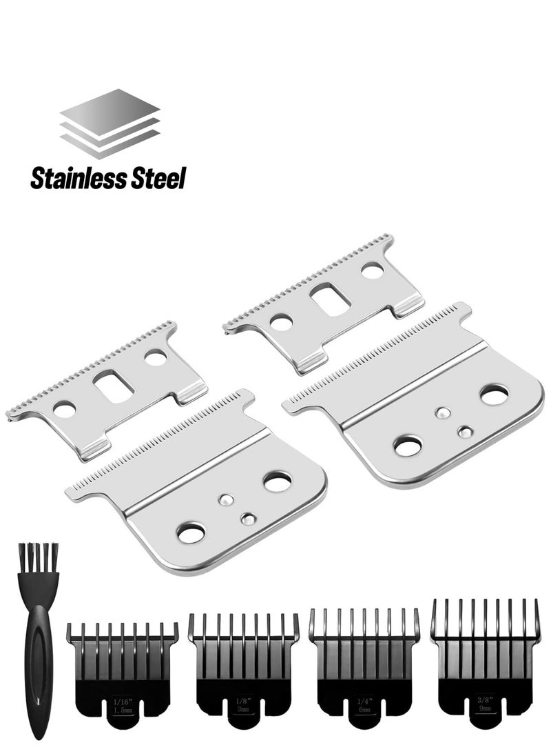 colorski - 2 PACK T Outliners Blades Compatible with Andis T Outliners Trimmer, Gtx Trimmer,T Outliners Replacement Blade (sliver steel T blade + sliver steel blade) - Image 1