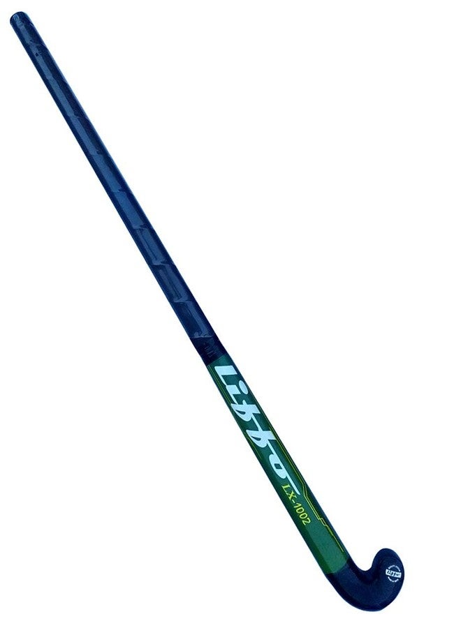 Liffo® LX-1002 Solid Wooden Hockey Sticks for Men and Women Practice and Beginner Level (L-36 Inch) (Green) - Image 1