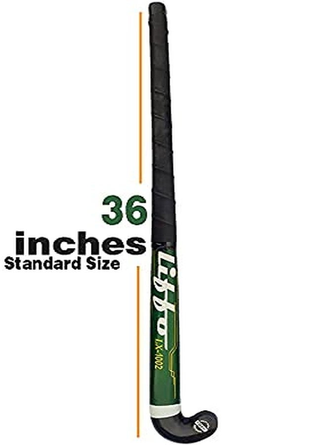 Liffo® LX-1002 Solid Wooden Hockey Sticks for Men and Women Practice and Beginner Level (L-36 Inch) (Green) - Image 4