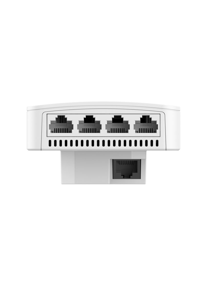 Ruijie - 1267Mbps wall access point, Wi-Fi signal booster, 4 ports, white, powerful indoor distributor - Image 1