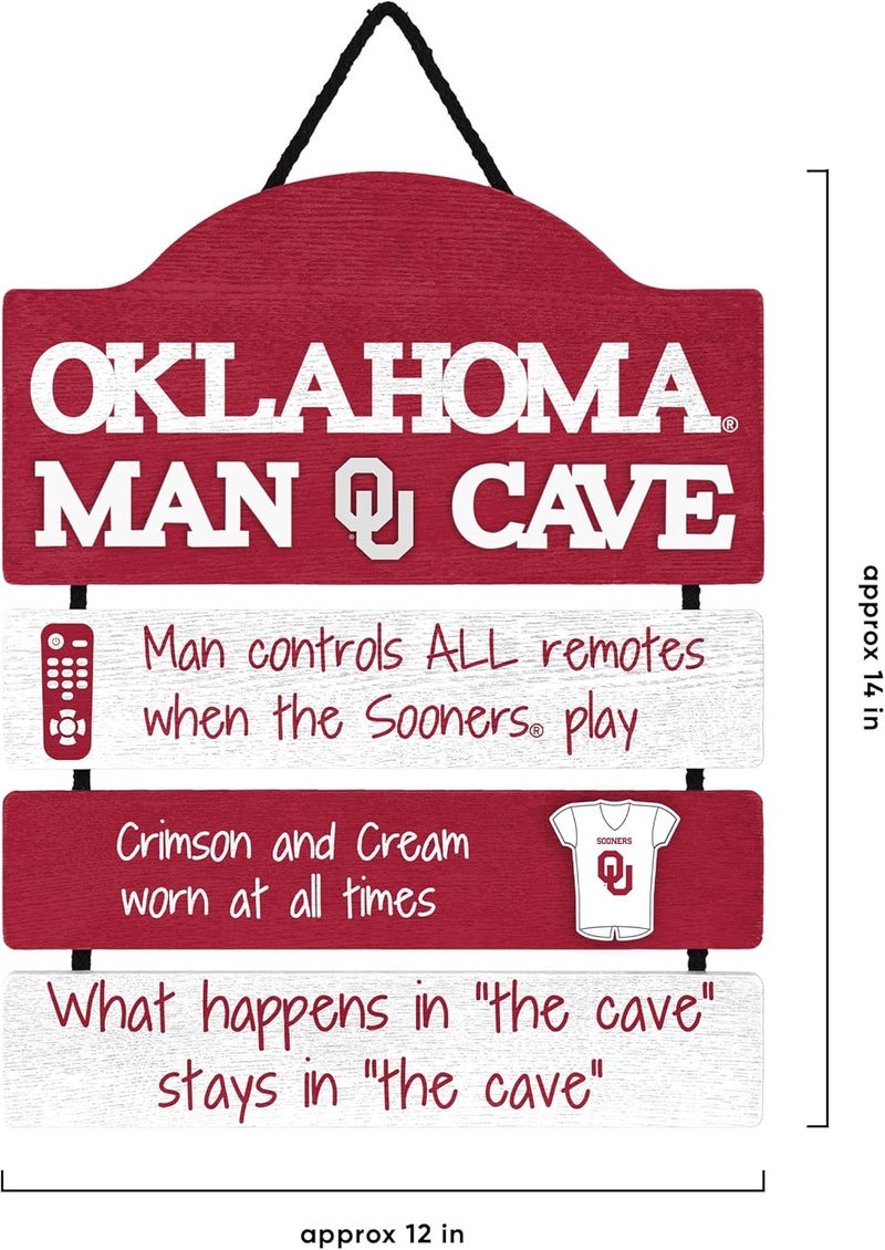 FOCO NCAA Team Logo Mancave Man Cave Hanging Wall Sign - Image 3
