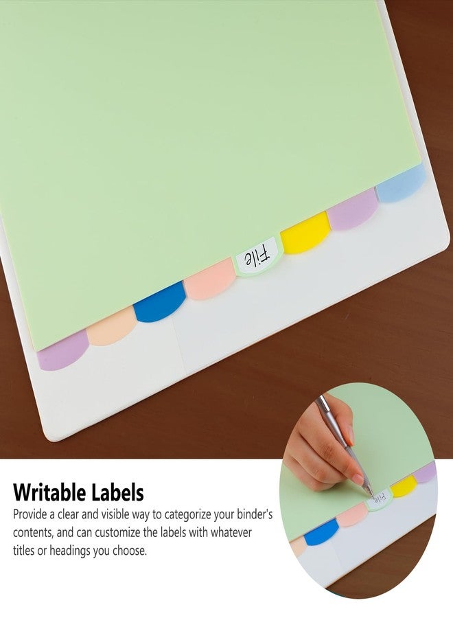 HABGP 16Pcs/2 Set 3 Ring Binder Dividers with Tabs, 8 Color Tab Divders for 3 Ring Binder, Plastic Pastel Page Folder Dividers Sheet Protectors, Three Ring Binder Index Dividers for Notebook - Image 5