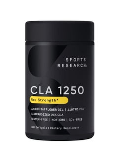 Sports Research  CLA 1250 mg 180 Softgels  Supplement for Men and Women