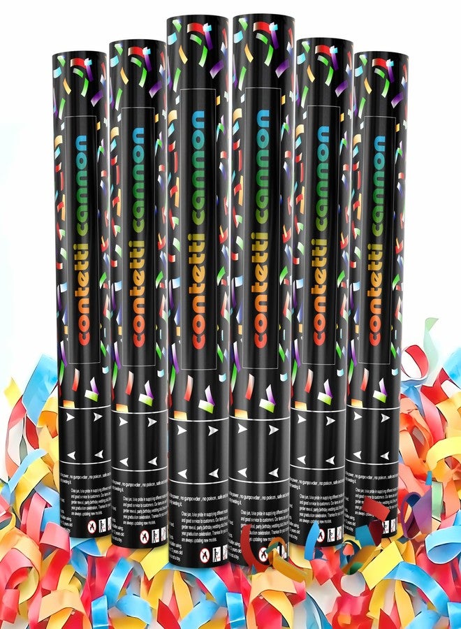 HAPYFMSHI 6 Pack Biodegradable Streamer Confetti Cannon,confetti Poppers, Confetti Shooter, Party Poppers for Celebration, Birthday, Graduation, New Year's Eve Party - Image 1