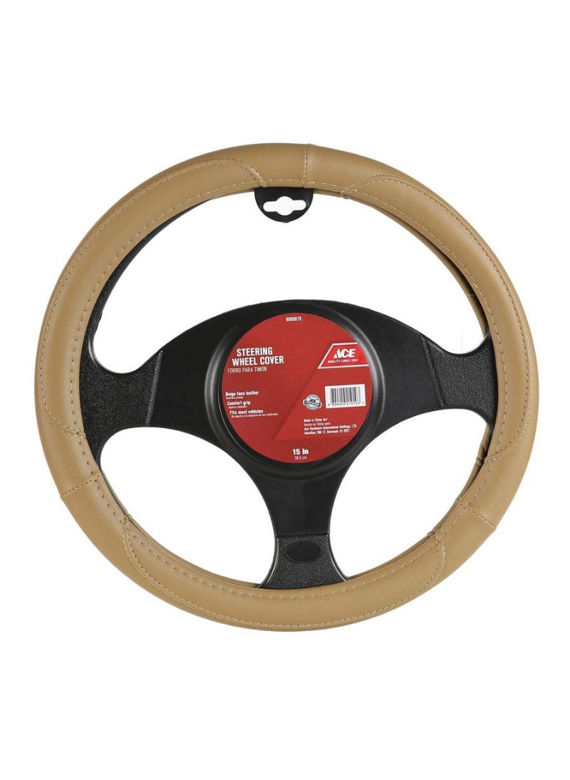 Ace Microfiber Faux Leather Steering Wheel Cover