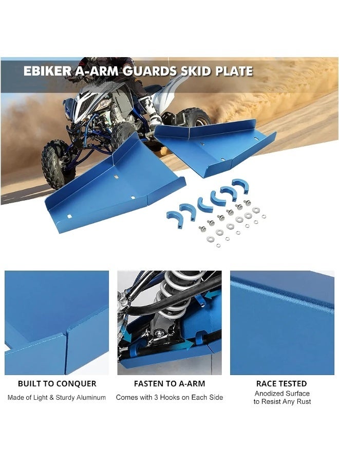 Ebiker Blue A-arm Guards Skid Plate Protector for Yamaha Raptor 700 - Image 4
