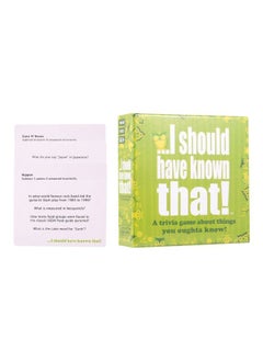 I Should Have Known That Trivia Card Game DT1357