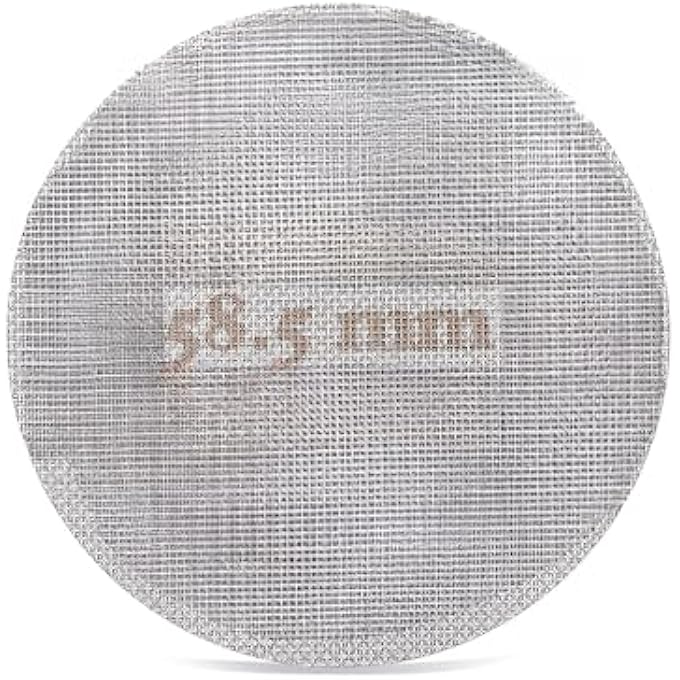 The White Shop 585Mm Puck Screen Lower Shower Screen Metal Coffee Reusable Filter For Espresso Portafilter Filter Basket 58Mm 17Mm Thickness 150m