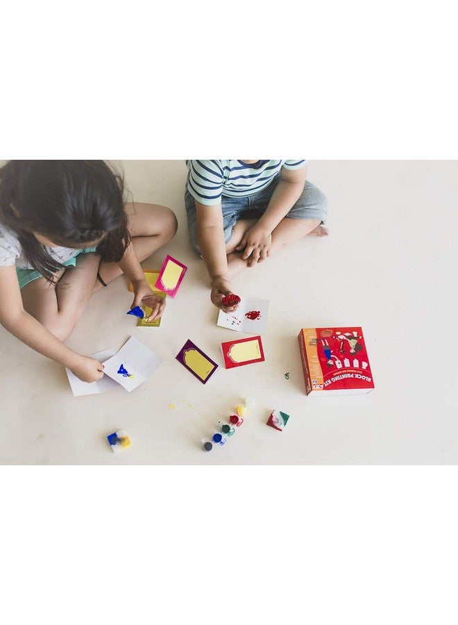 CocoMoco Kids Block Printing DIY Kit, Activity Kit for Kids with Wooden Stamps, Return Gift for 3-5 Years, 7-8 Years (Pack of 3) - Image 2