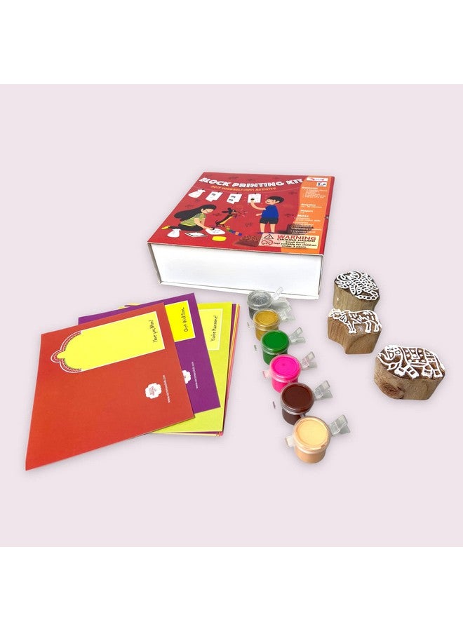 CocoMoco Kids Block Printing DIY Kit, Activity Kit for Kids with Wooden Stamps, Return Gift for 3-5 Years, 7-8 Years (Pack of 3) - Image 5