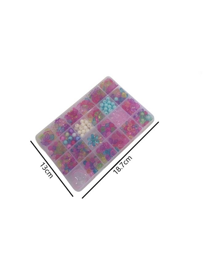 سيجا مجموعة خرز بلاستيكي من SYGA للأطفال، مجموعة صنع المجوهرات والأساور والقلائد وربطات الشعر والخواتم، مجموعات حرفية لأعياد الميلاد للفتيات الصغيرات بعمر 4 و5 و6 و7 سنوات (مجموعة خرز DIY-6) متعددة الألوان - Image 2