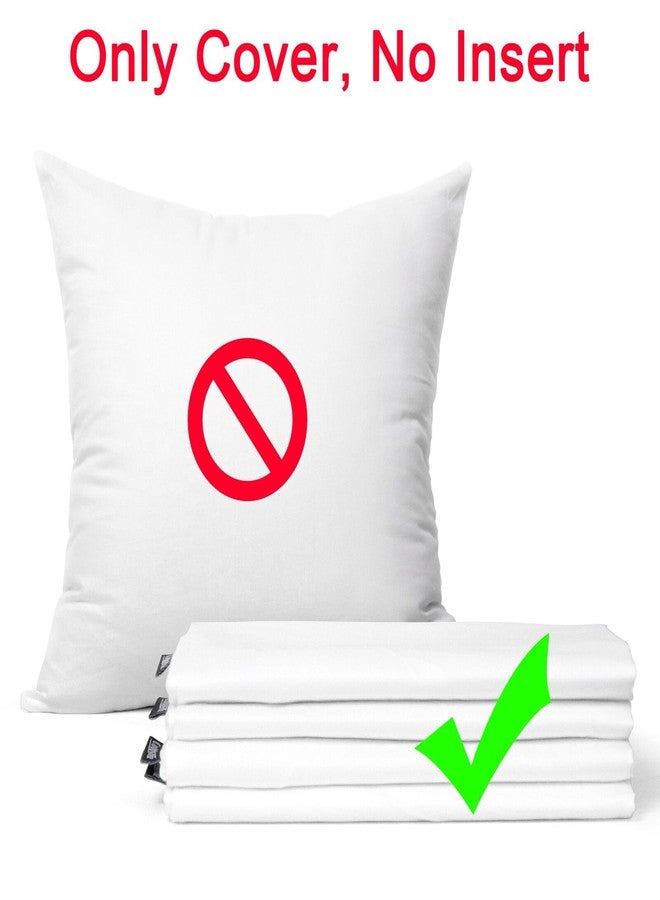 Coddsmz 4 Pack Decorative 100% Cotton Pillow Covers Square Cushion Cover Solid Halloween Christmas DIY Throw Pillowcase for Home Sofa Bedroom,Pure White,4 Pack-18" x 18"(ONLY Covers, NOT Insert) - Image 4