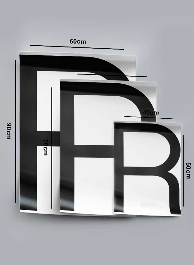 LOWHA Poster Painting Art With Four Separate Pieces Of Double-Sided Stickers Blank Letter R For Home Bedroom Living Room And Office Decor - Image 4