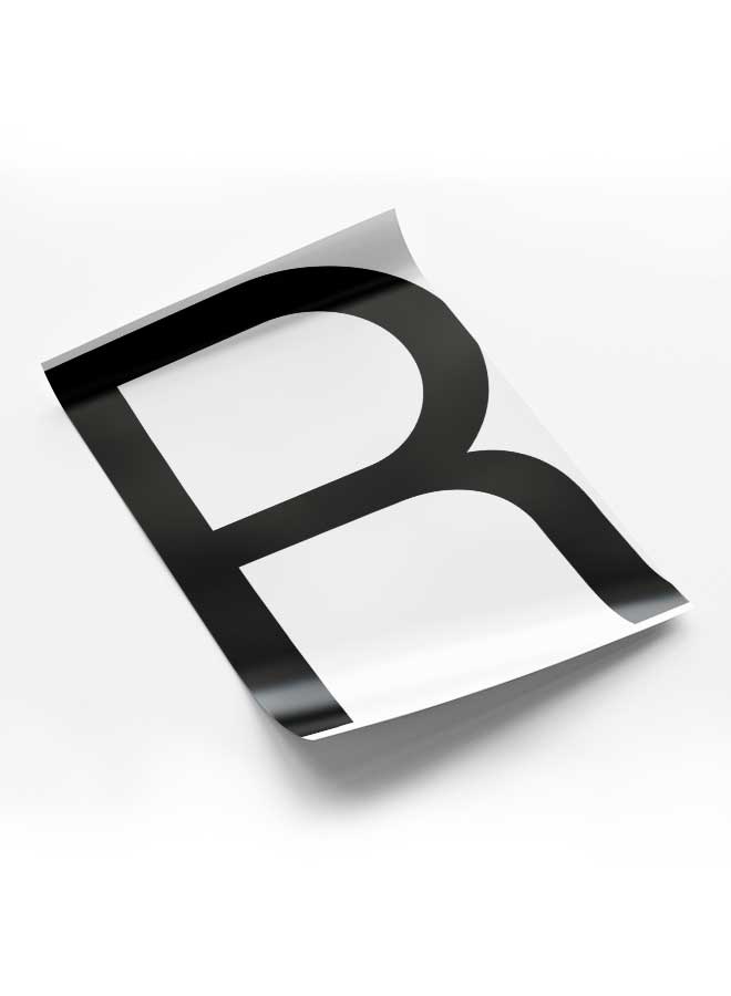 LOWHA Poster Painting Art With Four Separate Pieces Of Double-Sided Stickers Blank Letter R For Home Bedroom Living Room And Office Decor - Image 1