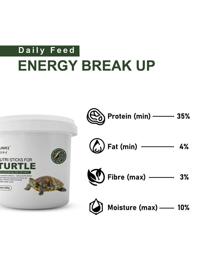 TUNAI 3In1 Adult Turtle Food Nutri Sticks Food |400G| With Spirulina, Whole Shrimp And Bsfl Worms - Image 5