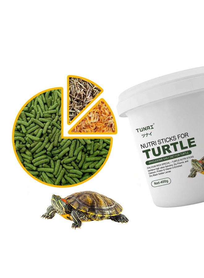 TUNAI 3In1 Adult Turtle Food Nutri Sticks Food |400G| With Spirulina, Whole Shrimp And Bsfl Worms - Image 2