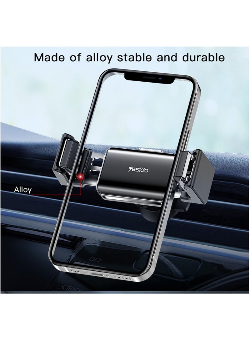 Yesido Yesido C114 Universal 360 Air Vent Phone Holder \Mobile Phone Hanger Clip Holder - Black  - Image 5