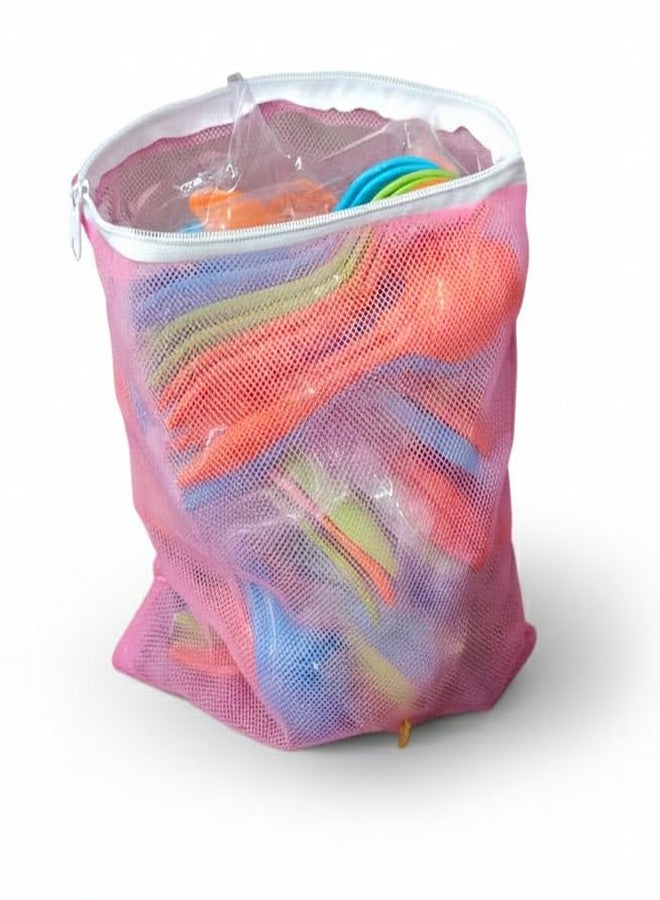 Kitchwish Double Layer Premium Mesh Bags for Fridge Storage - Set of 12 Reusable Eco-Friendly Vegetable and Fruit Organizer with Durable Zipper - Image 2