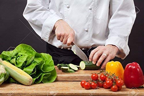 Homenique Natural BambooWooden Kitchen Chopping Cutting Board with Handle Cutlery Accessories - Image 2