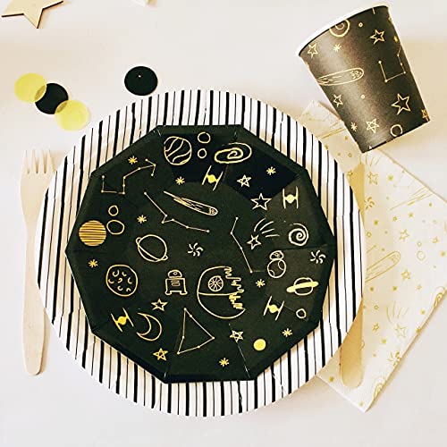 Pooka Galaxias Large Napkins (Set of 16) | Galaxy Paper Nakpins | Galaxy Party Napkins | Outer Space Party Napkins | Outer Space Paper Napkins - Image 2