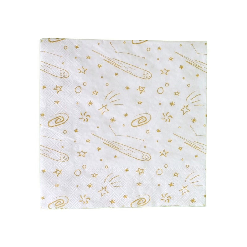 Pooka Galaxias Large Napkins (Set of 16) | Galaxy Paper Nakpins | Galaxy Party Napkins | Outer Space Party Napkins | Outer Space Paper Napkins - Image 4
