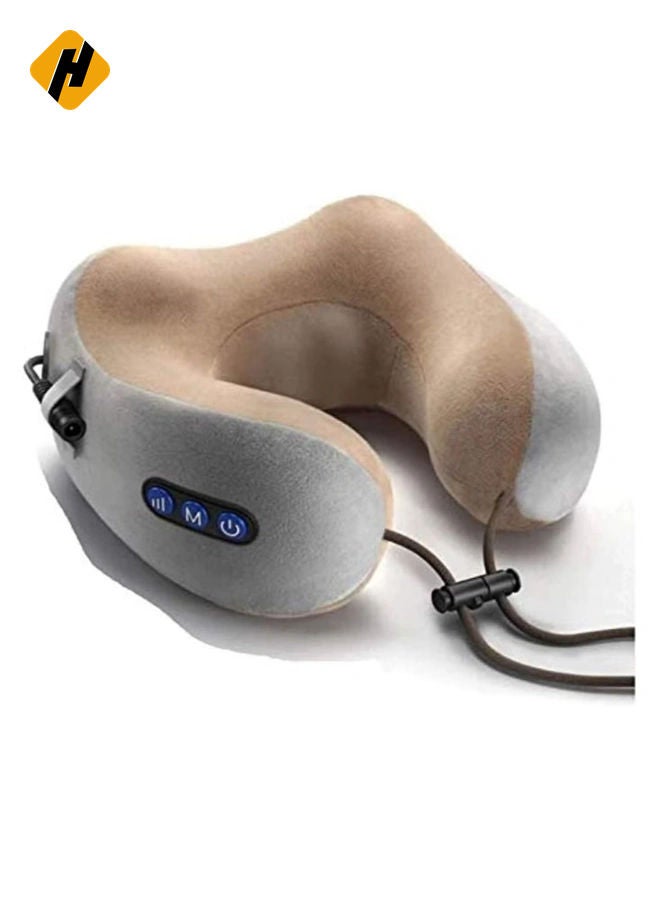 HuHa Rechargeable U Shaped Cervical Massage Pillow Neck Massager Vibration Neck Massage Pillow, Multifunctional Shoulder and Neck Electric Massager for Relax Muscles Fatigue - Image 1