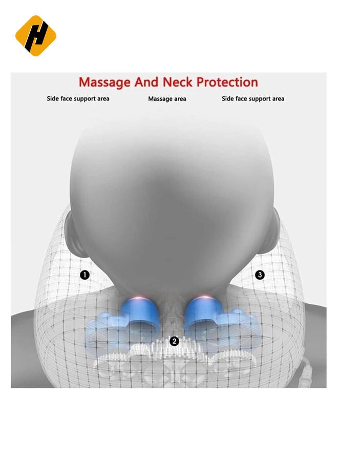 HuHa Rechargeable U Shaped Cervical Massage Pillow Neck Massager Vibration Neck Massage Pillow, Multifunctional Shoulder and Neck Electric Massager for Relax Muscles Fatigue - Image 4