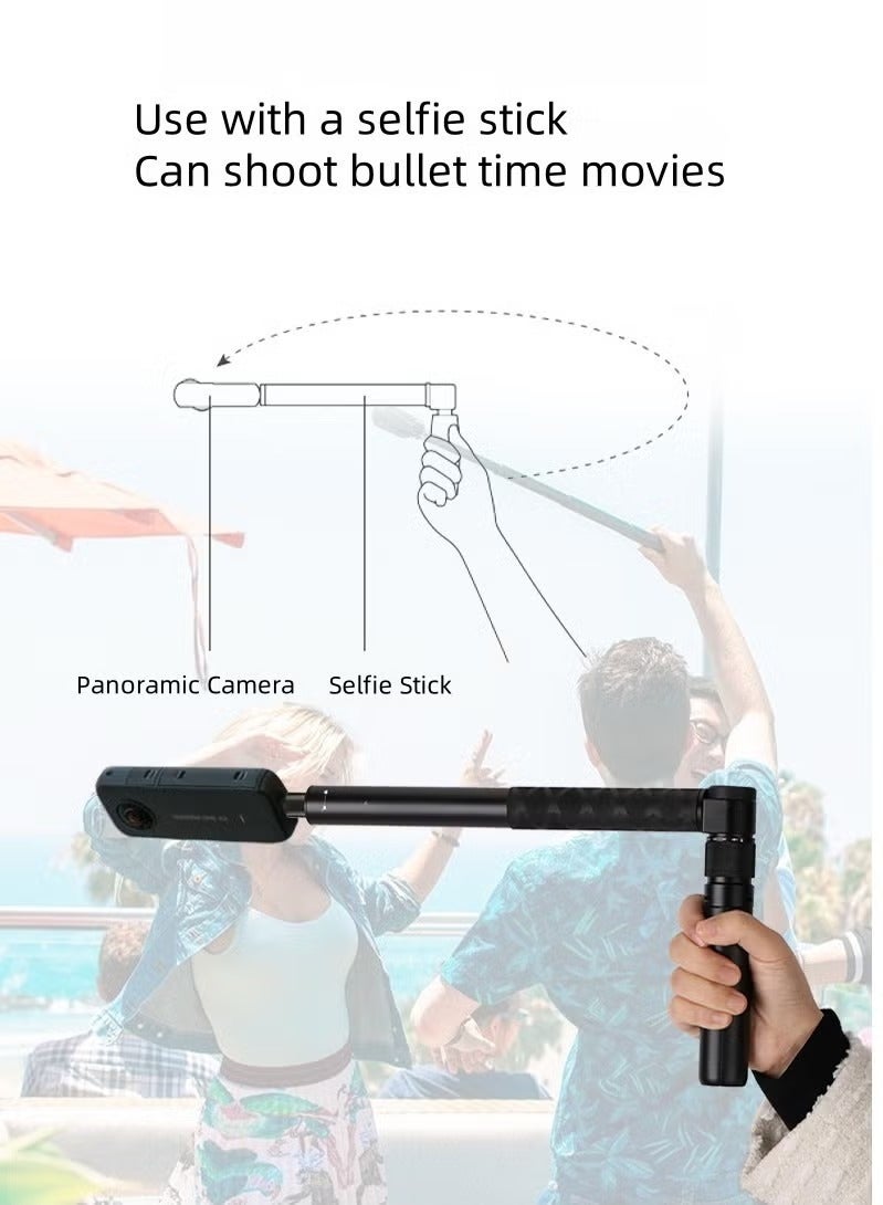 الباندا العملاقة حامل ثلاثي القوائم متعدد الاستخدامات بمقبض Bullet Time، مناسب لكاميرات Insta360 X4، وInsta 360 X3، وONE RS، وGo pro Hero 11 10 9 5 4 3 الرياضية. - Image 3