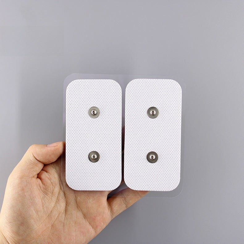 Generic 5x10cm Dual Snap Massage Electrode Pads for Physiotherapy compex Adaptation Paste-Single Customization 