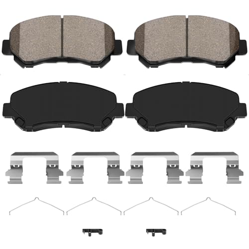 HYFTJYZ Front Brake Pads Compatible with 2009-2014 2016-2023 Nissan Maxima, 2009-2012 Sentra, 2014-2017 Juke Ceramic Brake Pads with Hardware Replacement(HZ1374) - Image 1