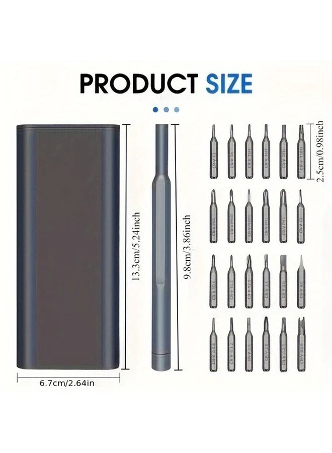 1 Set 25 In 1 Magnetic Precision Screwdriver Tool Kit For Phone Laptop Repair - Image 3