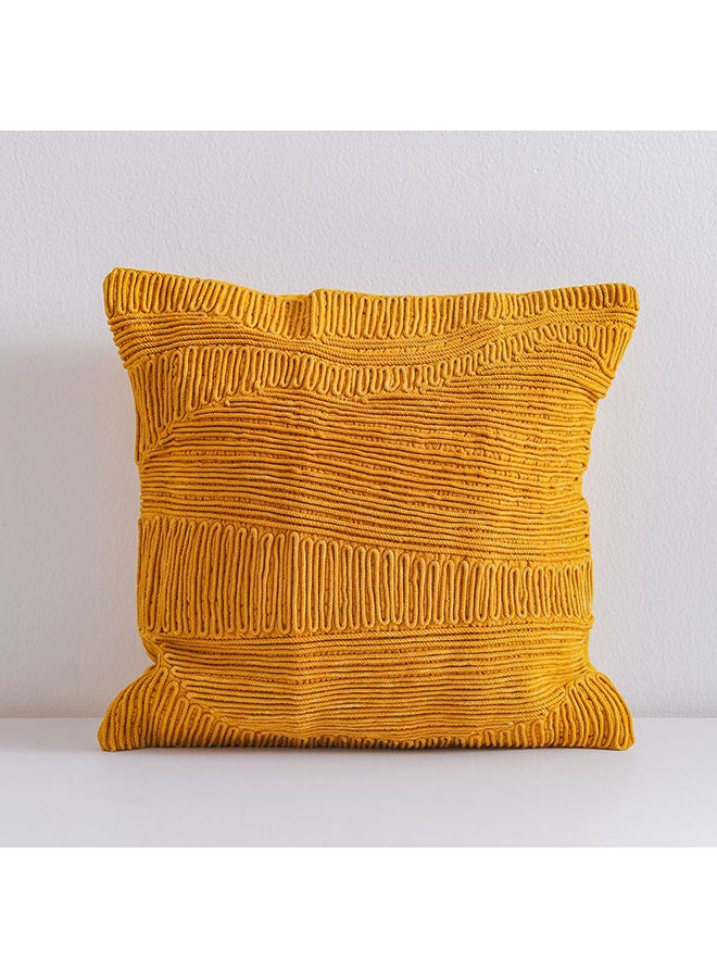 دانوب هوم غطاء وسادة مطرز جليم من دانوب هوم - ذهبي -  سم | غطاء وسادة قطني للأريكة لغرفة المعيشة وغرفة النوم - Image 1