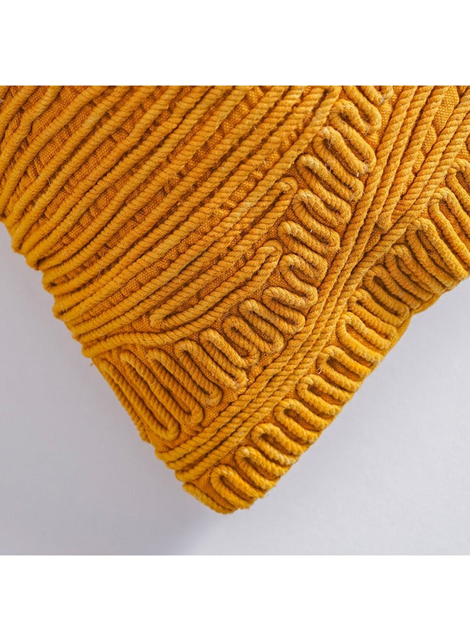 دانوب هوم غطاء وسادة مطرز جليم من دانوب هوم - ذهبي -  سم | غطاء وسادة قطني للأريكة لغرفة المعيشة وغرفة النوم - Image 2