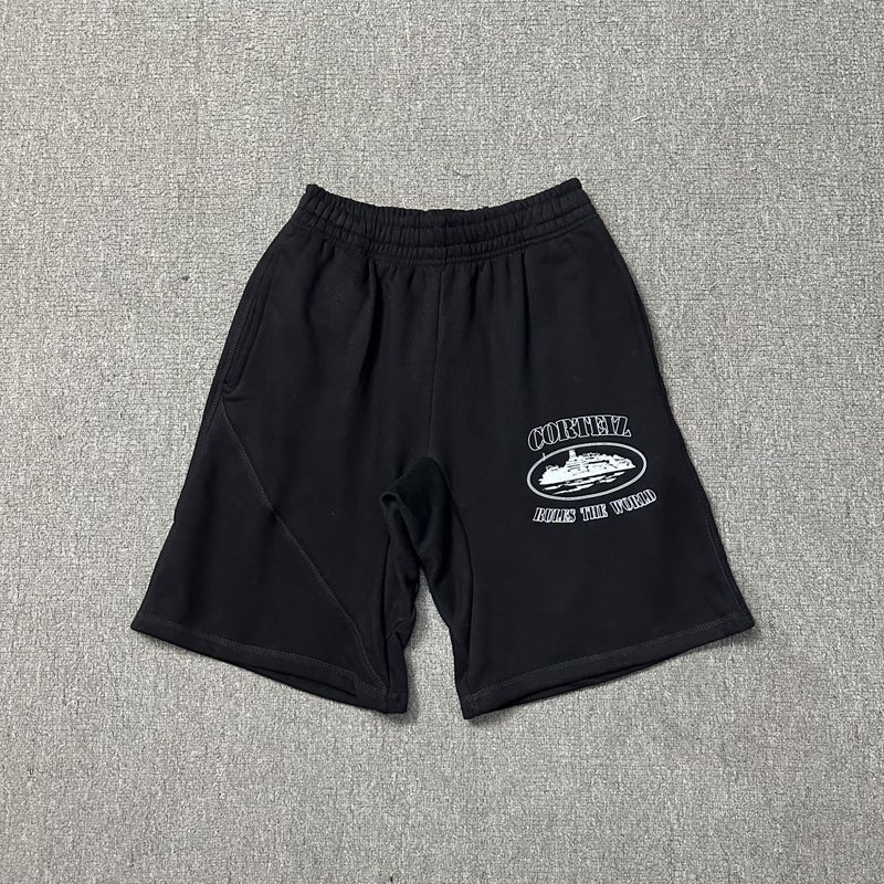 Corteiz Alcatraz Classic Printed Retro Street Denim Shorts American Loose Casual Men'S And Women'S Shorts - Image 1