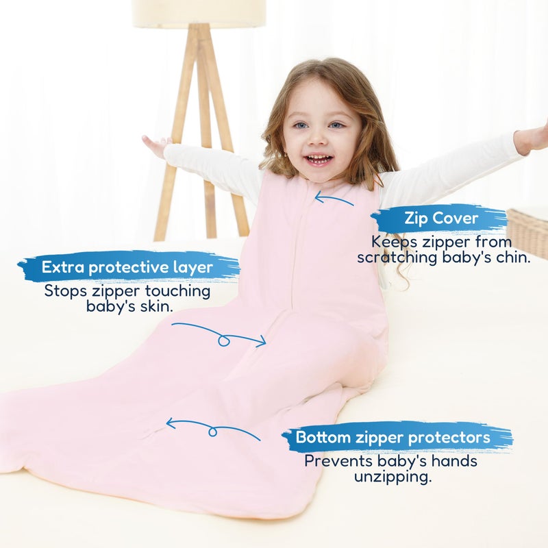 Totaha Toddler Sleep Sack 1.0 Tog For 2T-3T-4T  Premium Soft Wearable Blanket Baby Sleeping Bag With 2-Way Safe Zipper For Girl Boy - Image 3