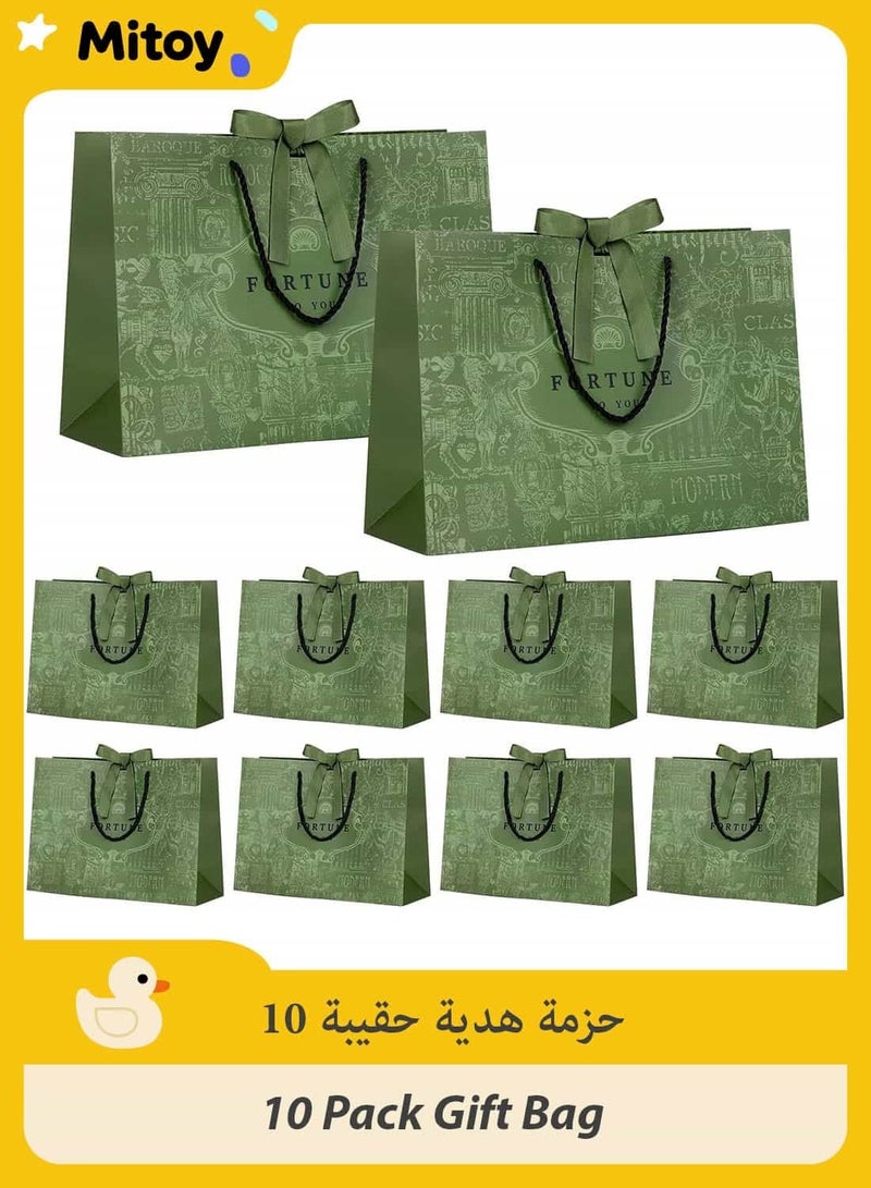 Mitoy 10 Pack Elegant Gift Bags with Ribbon, 36x12x25cm Big Gift Bags  for Presents, Wedding, Birthday Parties - Image 1