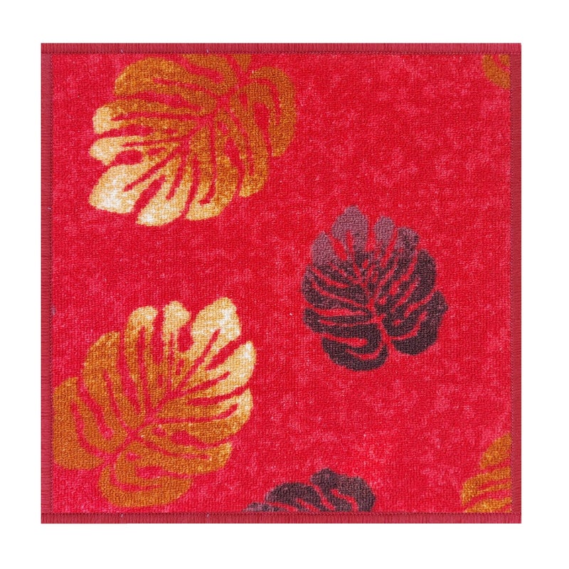Mac Carpet Square Shape Door Mat - (50cm x 50cm) -Red