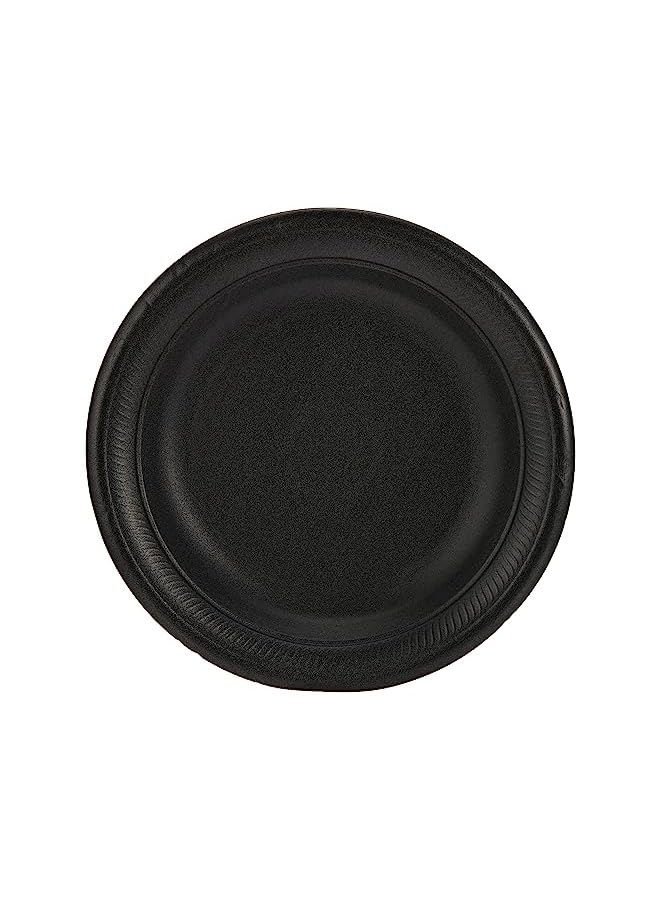 Raxoom Packing Foam Plate Black 10 Inch Disposable Tableware Birthday Parties Office Home Events Camping 25 Pieces. - Image 3