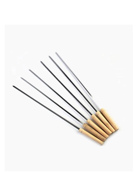 Barbeque Skewer with Wood handle 6 pieces