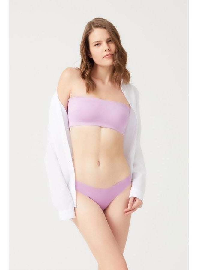 COTTONHILL - Strapless Crop Top Bustier Lilac - Image 1