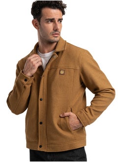 clever Men's Gogh Jacket -With Collar With Fur - Honey  - Image 2