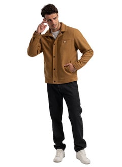 clever Men's Gogh Jacket -With Collar With Fur - Honey  - Image 4