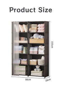 Portable Wardrobe Clothes Storage Closet, Clothes Storage Cabinet with Curtain, Storage Organizer Shelves for Bedroom, Quick and Easy to Assemble, Extra Strong and Durable - pzsku/Z5272ECA6740097BB390CZ/45/_/1724231932/5d98e42e-6325-46e2-9ad4-9e9a1b80dad7